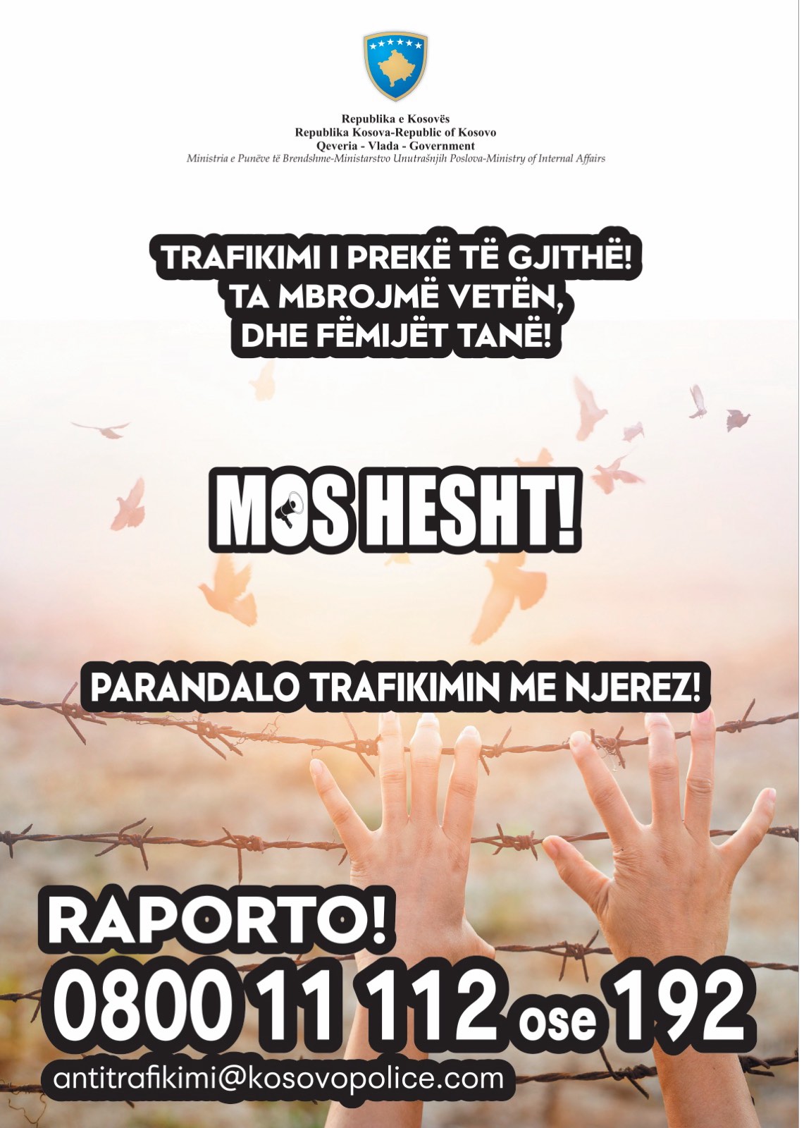 Fushatë vetëdiesese për parandalimin e “Trafikimit me Njerëz”
