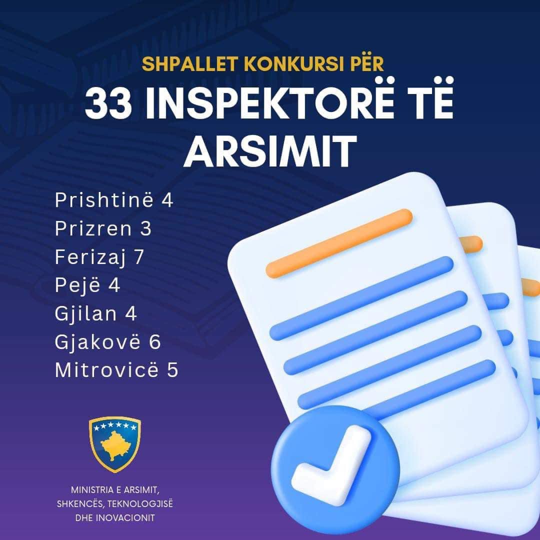 MAShTI hap konkurs për 33 inspektorë