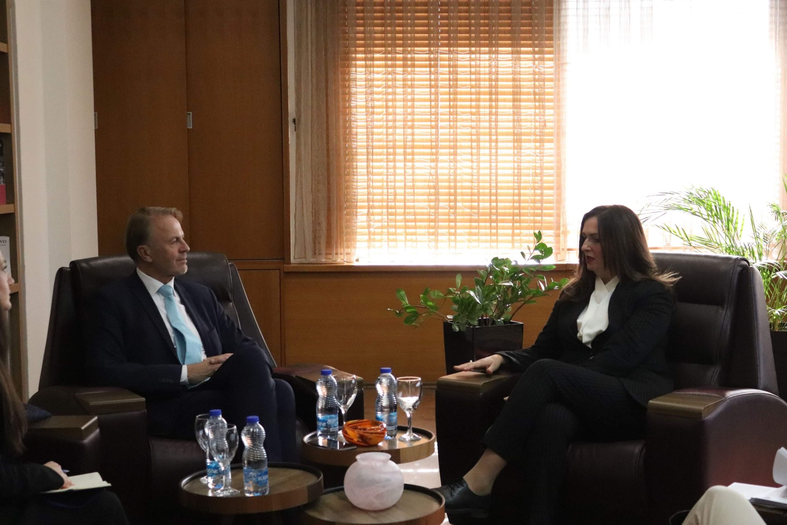Minister Nagavci hosted in a meeting the EU Ambassador to Kosova, Aivo Orav,